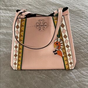 Tory Burch McGraw Patchwork Leather Tote Salt Pink (like NEW)